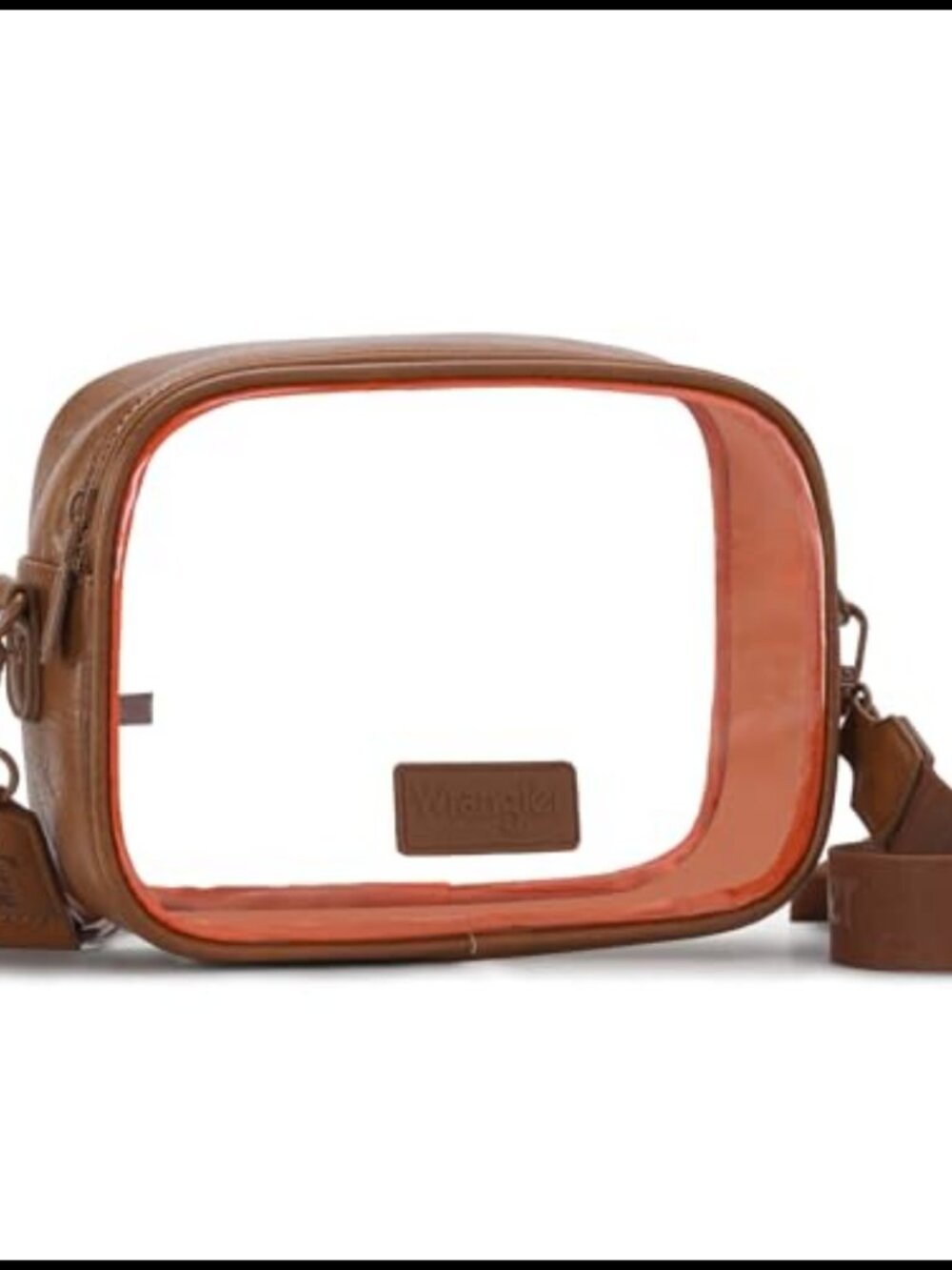 Clear PVC Crossbody Bag Stadium Approved Adjustable Strap Sling Purse